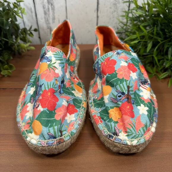 Disney Orange Espadrilles Vibrant Floral Design - Picture 4 of 10